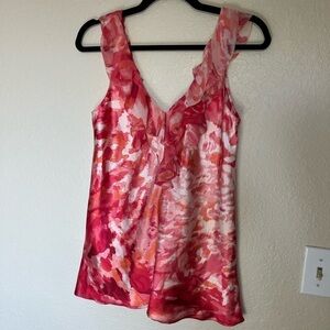 Oscar De La Renta X Neiman Marcus pinky/red 100% polyester flowy blouse  SIZE S